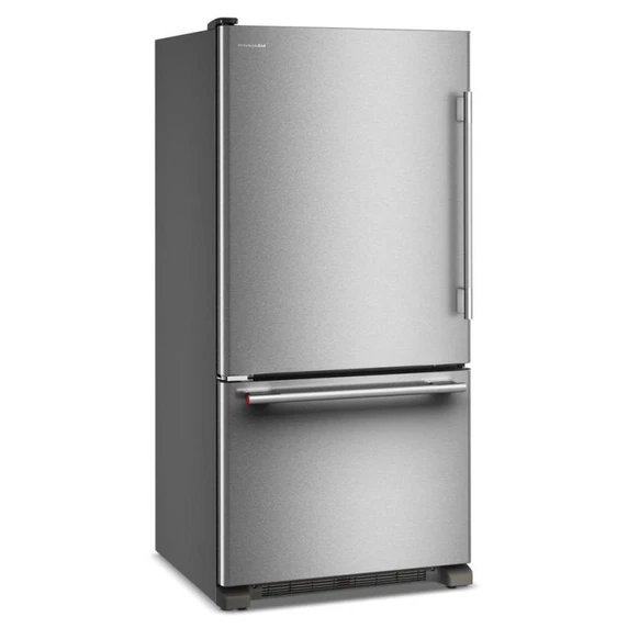 Kitchenaid® 22 Cu. Ft. 33-Inch Standard-Depth Bottom Mount Refrigerator with Left Door Swing KRBL133SPS