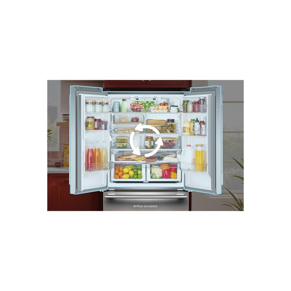 Kitchenaid® 20 Cu. Ft. 36-Inch Counter-Depth French Door Refrigerator with Internal Water Dispenser KRFC136SPS