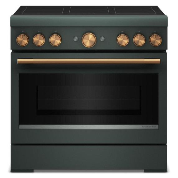 Kitchenaid® 36-Inch 6-Element Induction Freestanding Commercial-Style Range with Air Fry KFIS936SJP