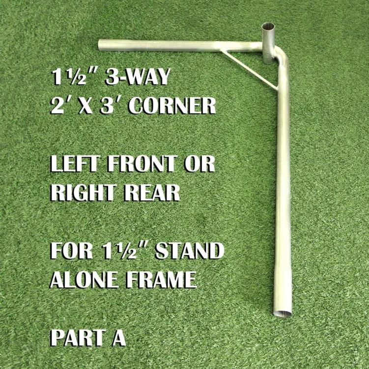 1-1/2 Inch 3-Way Corner Left