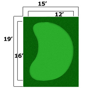 15' x 19' Complete Par Saver Putting Green w/Fringe (Kidney) 15' x 19' Complete Par Saver Putting Green w/Fringe (Kidney)