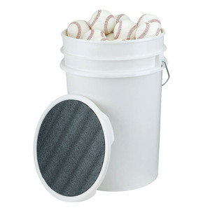 Baseball Bucket With Padded Seat and 3 Dozen Balls Baseball Bucket With Padded Seat and 3 Dozen Balls