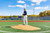 Portolite tan two piece 10 inch pitching game mound.