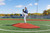 Portolite red two piece 10 inch pitching game mound.