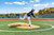 Portolite tan two piece 10 inch pitching game mound.