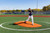 Portolite clay two piece 10 inch pitching game mound.