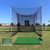 10x10x10 Masters Golf Net w Frame Kit, 5x5 TeeLine Golf Mat, & Ball Tray