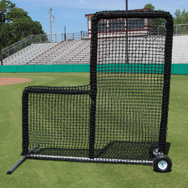 Cimarron 7' x 7' #84 L Net and Premier Frame with Wheels and Padding