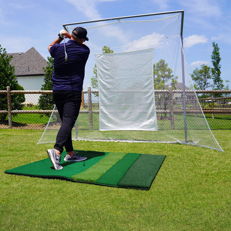 Cimarron Swing Master Golf Practice Net and Cimarron Ultimate Golf  Practice Hitting Mat