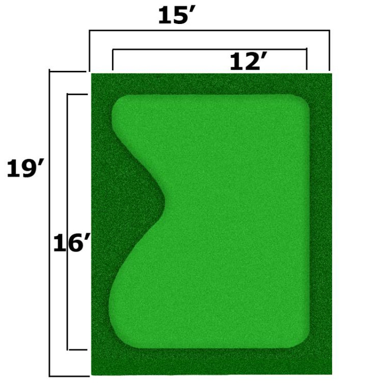 15' x 19' Complete Par Saver Putting Green w/ Best Cut Fringe