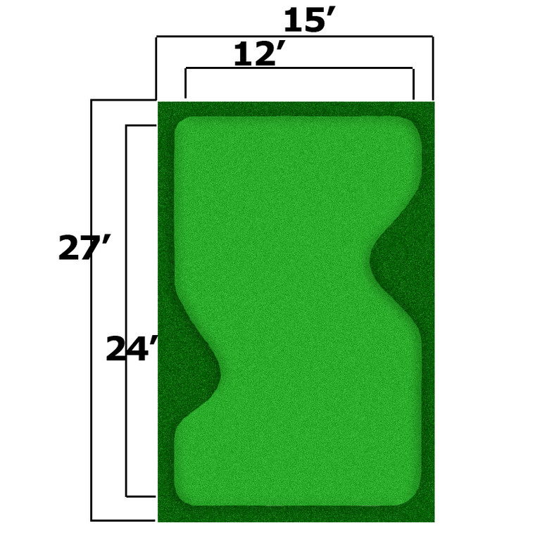 15' x 27' Complete Par Saver Putting Green w/ Best Cut Fringe