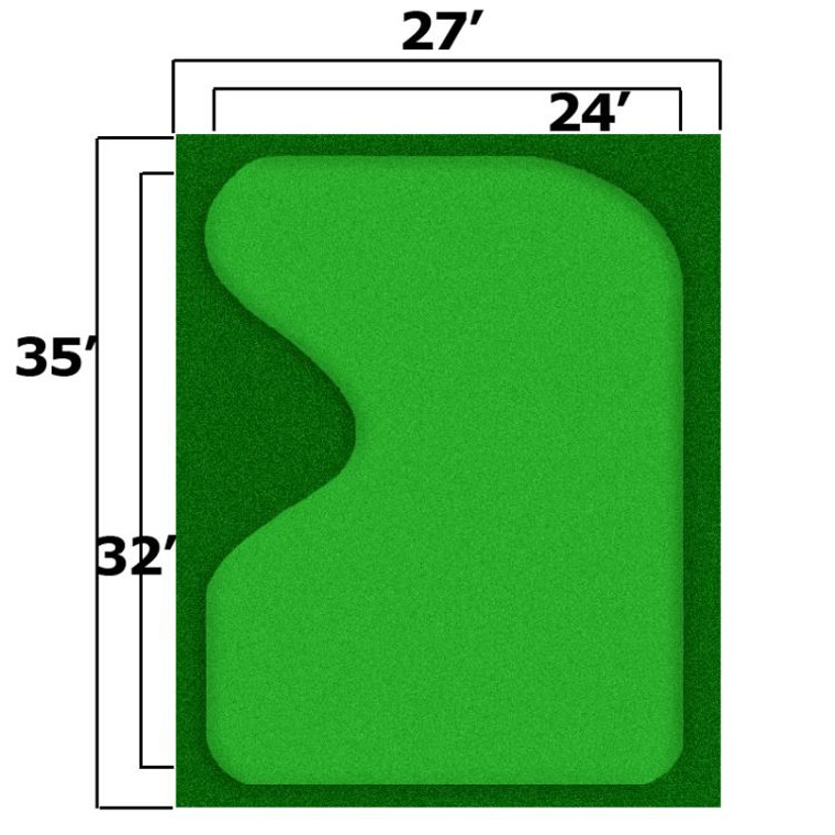 27' x 35' Complete Par Saver Putting Green w/ Best Cut Fringe