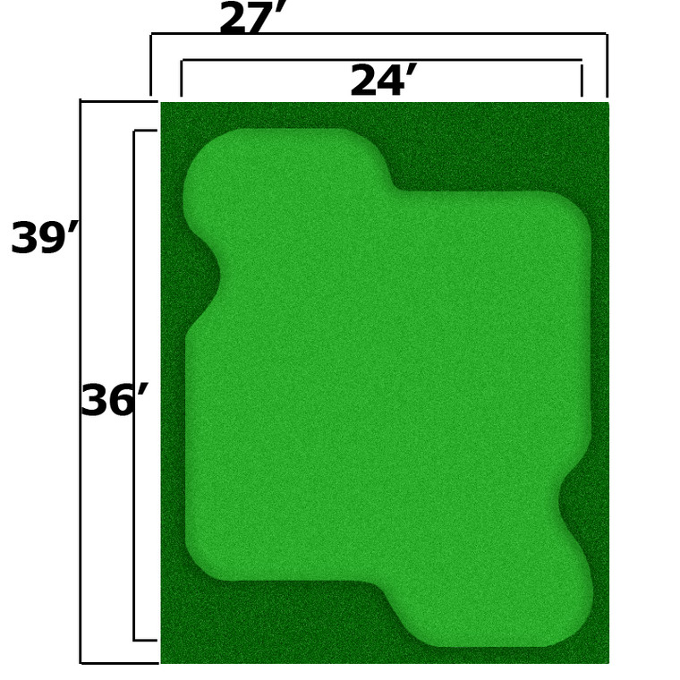 27' x 39' Complete Par Saver Putting Green w/ Symbior Fringe