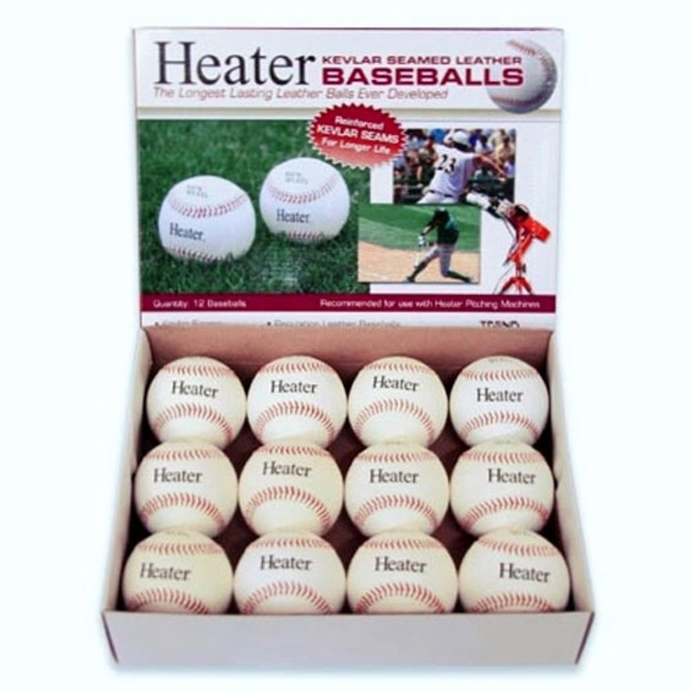 Heater Leather Baseballs - White