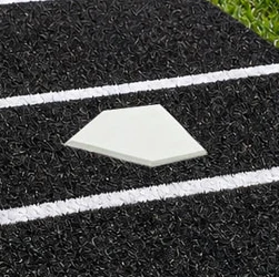 Black Deluxe Home Plate Mat with Throw-Down Home Plate