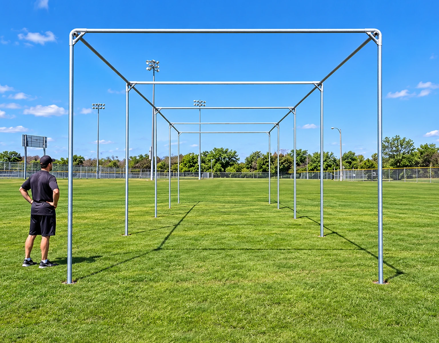 Cimarron Sports Commercial Stand Alone Batting Cage Frame