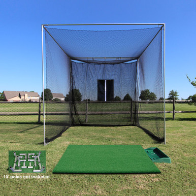 Masters Tee Line Golf Hitting Net & Mat Bundle | Cimarron Sports