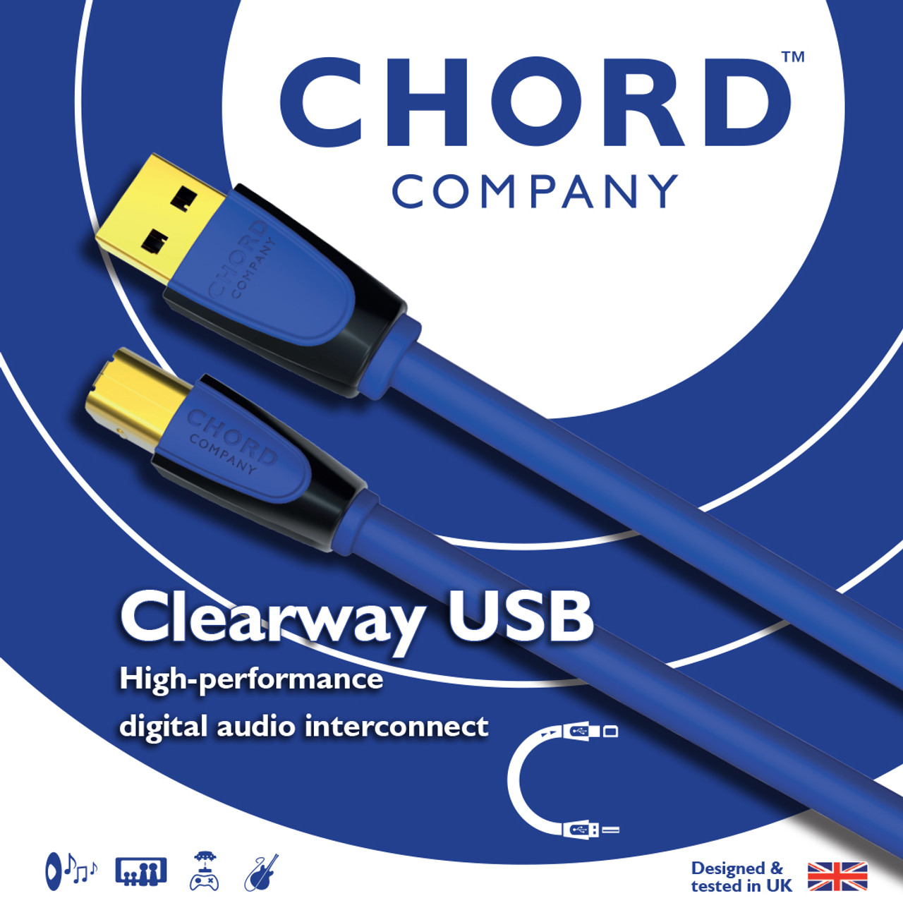 CHORD COMPANY Clearway USB A-B 3M-