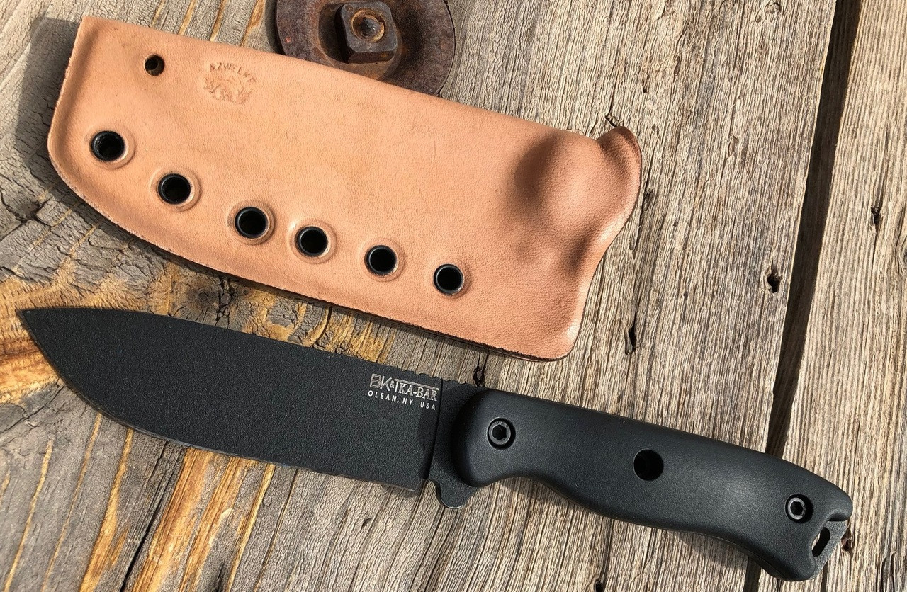 BK16 leather wrapped - AZWELKE Custom Kydex Sheaths