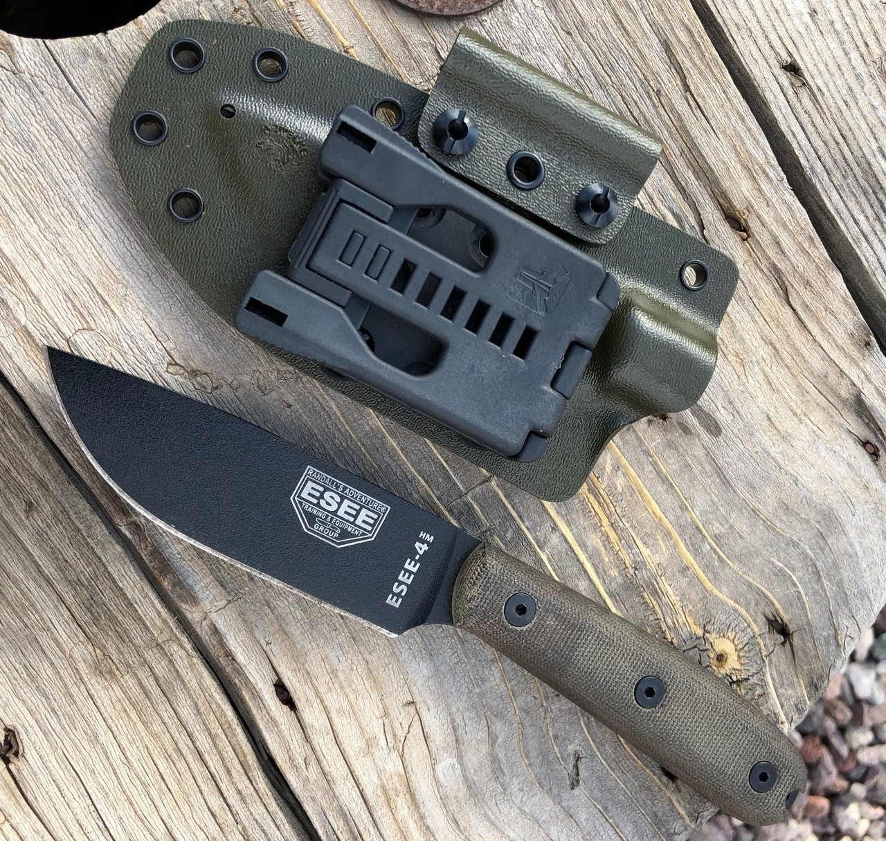 ESEE 4 HM with Tek lok & F/S loop AZWELKE Custom Kydex Sheaths