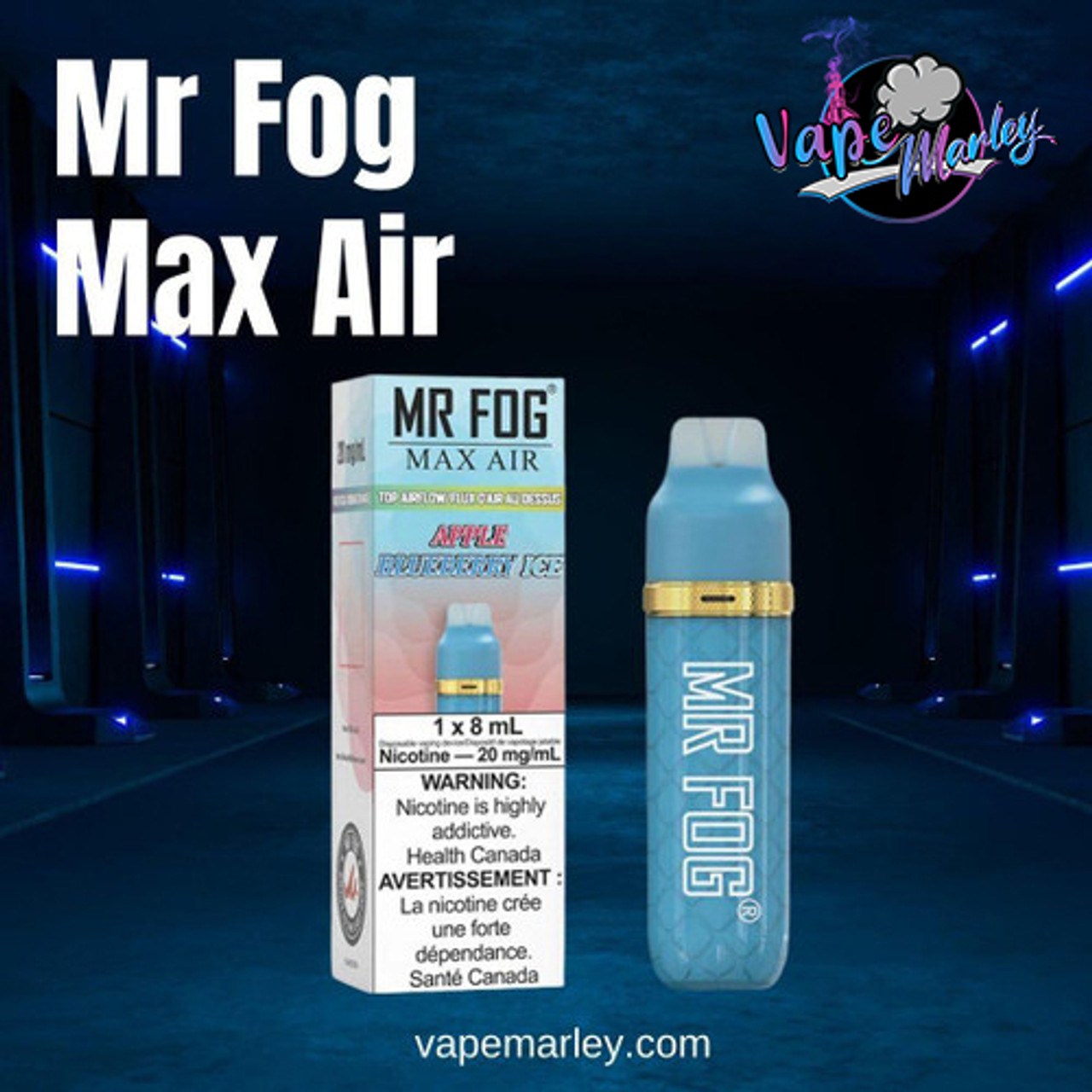 Mr Fog Max Air 3000 Puffs - 5% NIC - Disposable Vape