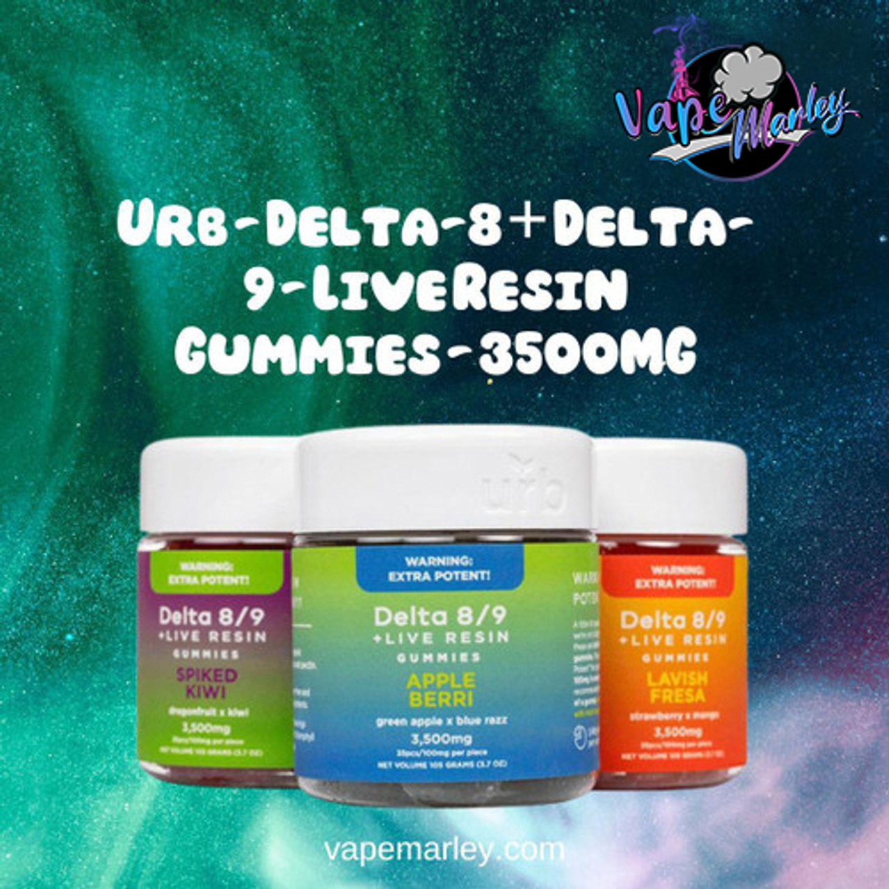 Urb - Delta-8 + Delta-9 - Live Resin Gummies - 3500MG