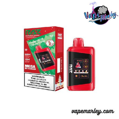 candy cane raz vape Peppermint DC25K Brand_Flum Pebble Color:KOL Vuse Vibe Review -