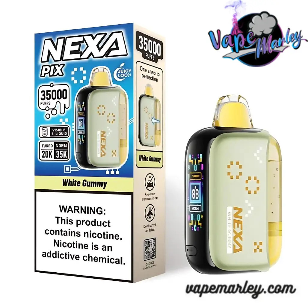 White Gummy Nexa Pix 35K Vape – Sweet Candy Flavor Device