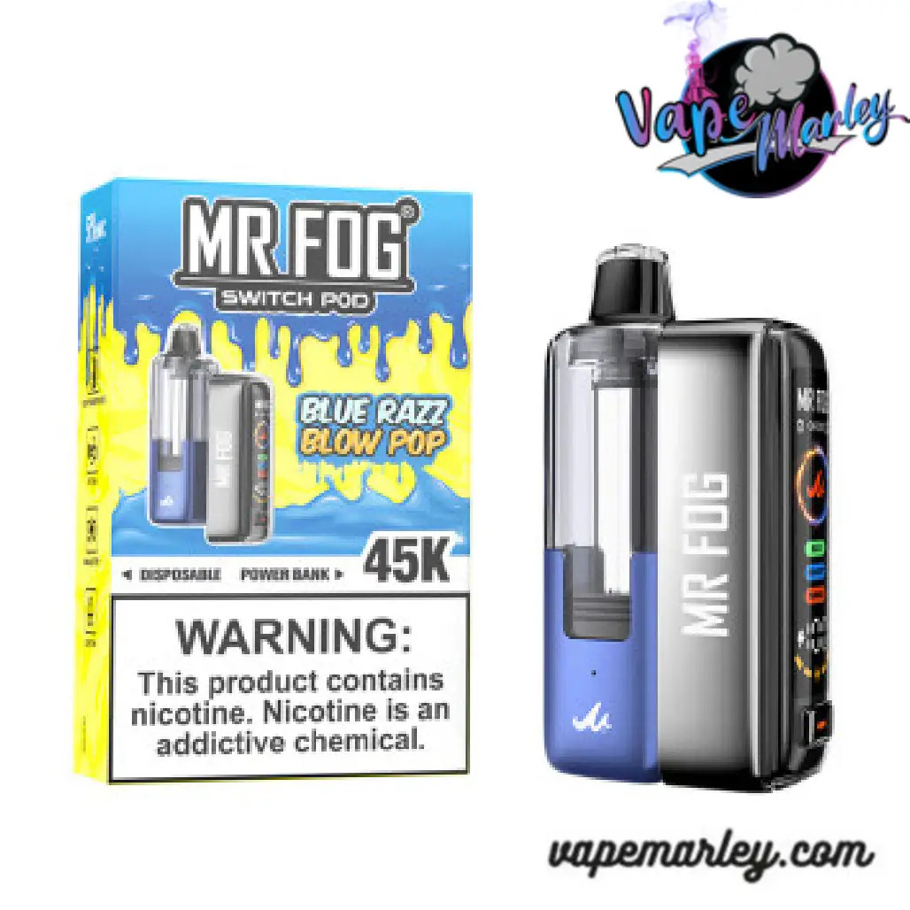 blue razz blow pop vape Mr Fog Switch Candy Flavor Flavour:Strawberry Ice With a delicious raspberry Vuse Alto Battery - Style_Pod Kit