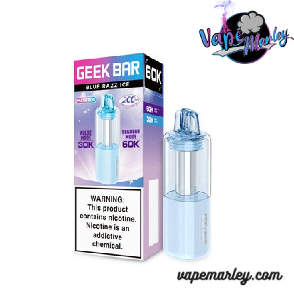 Blue Razz Ice Geek Bar Mate Pod | 60K Puffs