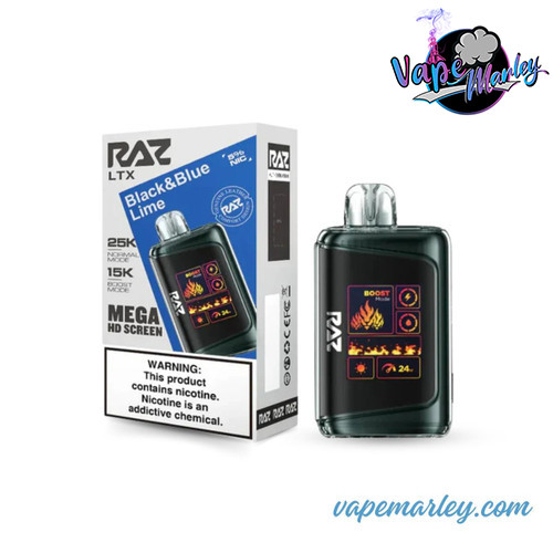 Raz black & blue lime vape Raz LTX 25K