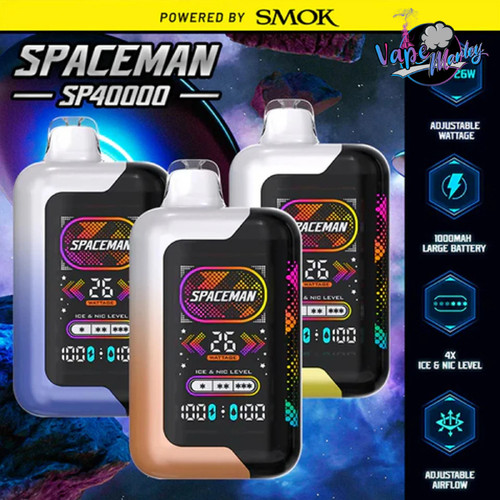 Spaceman Sp40K By Smok Ice Nic Control 5%- 40K Puffs Disposable