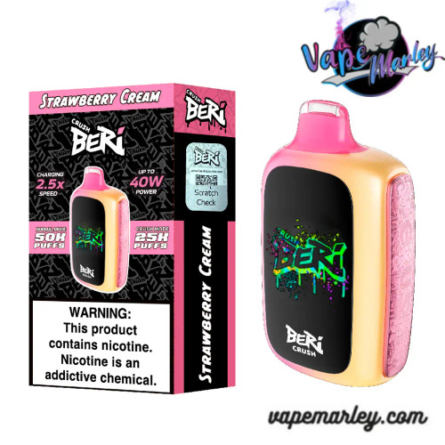 Strawberry Cream Beri Crush 50K Puffs Disposable Vape
