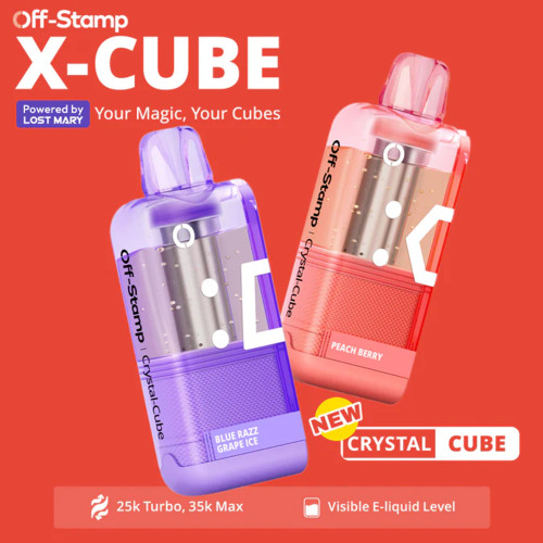 OFF STAMP X-CUBE CRYSTAL 35,000 PUFFS DISPOSABLE (POD ONLY) OFF STAMP X-CUBE CRYSTAL 35,000 PUFFS DISPOSABLE (POD ONLY)