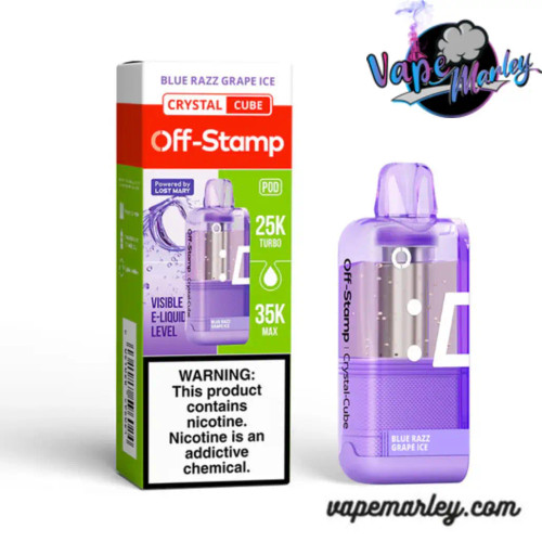 Blue Razz Grape Ice Off Stamp X Cube Crystal Cube 35K