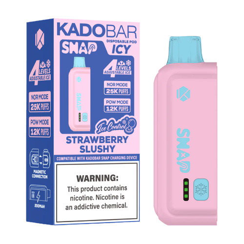 Kado Bar Snap Strawberry Slushy 25K Puffs – 5% Nic Pod (Add-On Battery, Not Included) Kado Bar Snap Strawberry Slushy 25K Puffs – 5% Nic Pod (Add-On Battery, Not Included)
