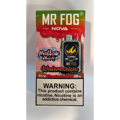 Watermelon (Mellow Man) Mr Fog Nova 36,000 Puffs Disposable Vape Watermelon (Mellow Man) Mr Fog Nova 36,000 Puffs Disposable Vape