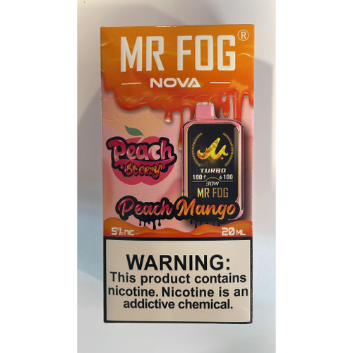 Peach Mango (Peach Steezy) Mr Fog Nova 36,000 Puffs Disposable Vape Peach Mango (Peach Steezy) Mr Fog Nova 36,000 Puffs Disposable Vape