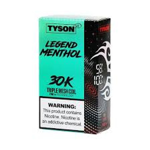 MENTHOL GREEN Tyson 2.0 Legend 30K Disposable Vape MENTHOL GREEN Tyson 2.0 Legend 30K Disposable Vape