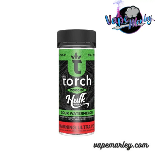Sour Watermelon Torch Hulk D9+THC-P 15,000mg Gummies – 20ct Jar Sour Watermelon Torch Hulk D9+THC-P 15,000mg Gummies – 20ct Jar