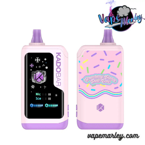 Kado Bar NI40K Strawberry Cream Snowcone - Ice+Nic Control Disposable Vape Kado Bar NI40K Strawberry Cream Snowcone - Ice+Nic Control Disposable Vape