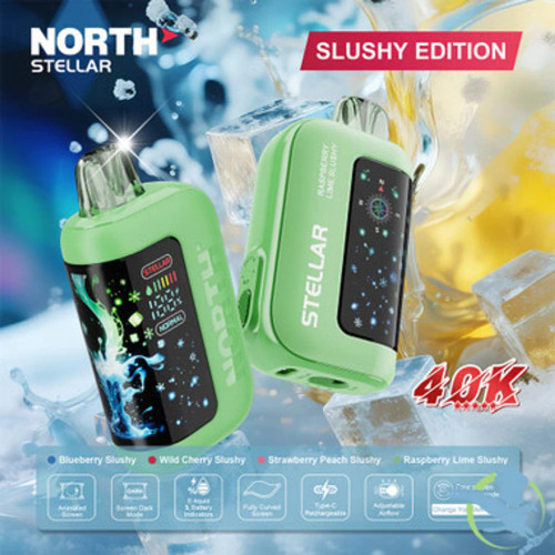 Raspberry Lime Slushy North Stellar Slushy Edition 40000 Puffs Disposable Vape Raspberry Lime Slushy North Stellar Slushy Edition 40000 Puffs Disposable Vape