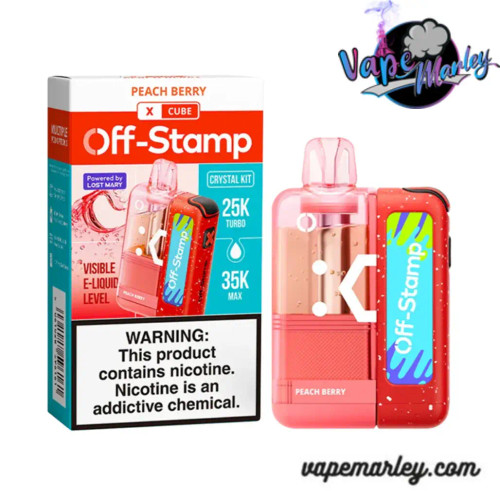 Peach Berry Off Stamp X Cube Crystal