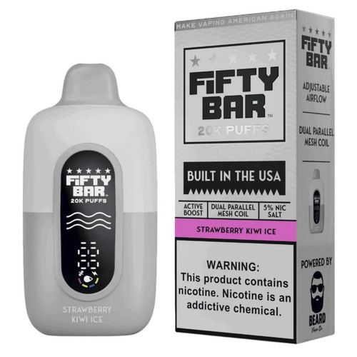 Strawberry Kiwi Ice Fifty Bar V2 20000 Puffs Disposable Device