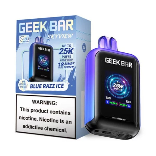 Blue Razz Ice Geek Bar Sky View DigiFlavor 25K Puffs