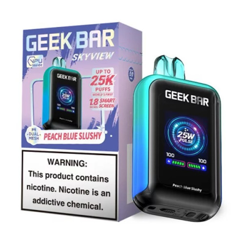 Peach Blue Slushy Geek Bar Sky View DigiFlavor 25K Puffs
