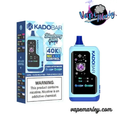 Blueberry Jam Kado Bar NI40K Ice+Nic Control Disposable Vape