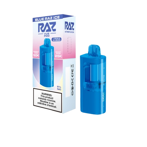 Blue Razz Ice Raz Vue Disposable 50k Puffs Pod Only