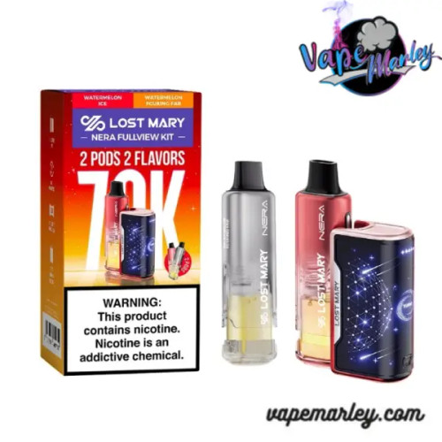 Watermelon Fcuking Fab | Watermelon Ice Lost Mary NERA 70000 Puffs Disposable Vape Kit