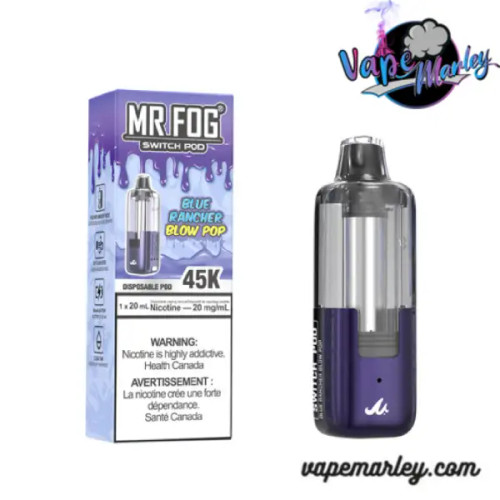 Blue Rancher Blow Pop Mr Fog Switch 45K Puffs Disposable Pod Only